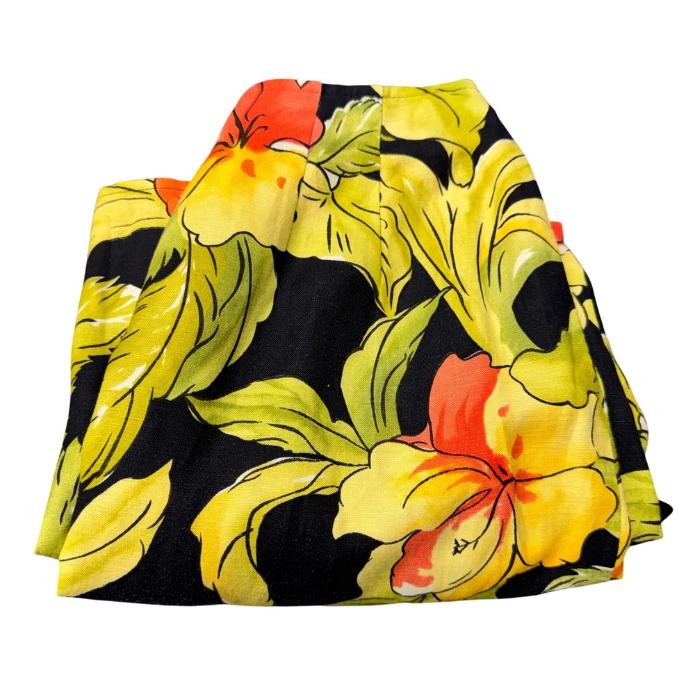 Talbots Wrap Skirt Womens Petite 4 4P (27x35 ACTUAL) Floral Tropical VINTAGE